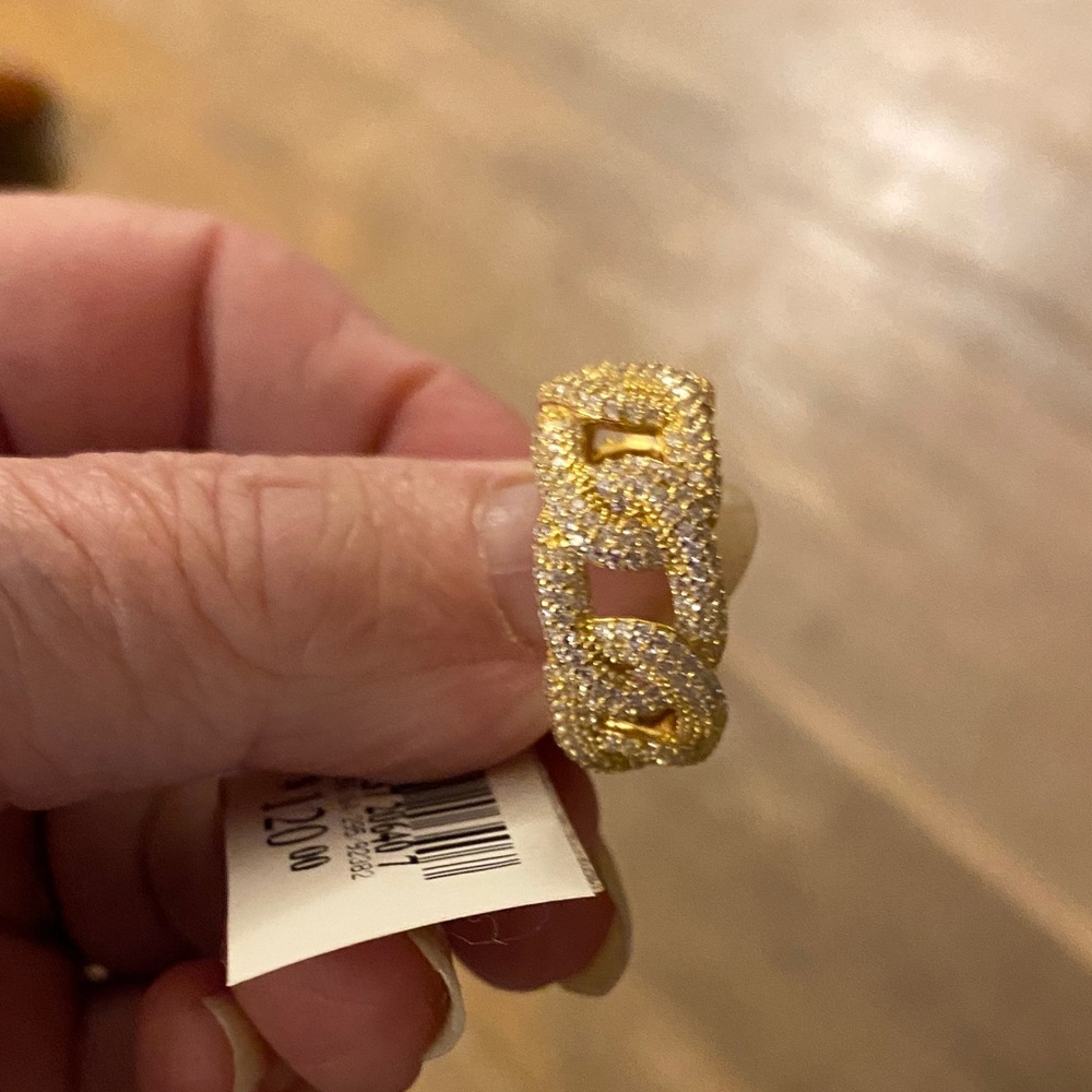 Gold and Silver Chain Link Ring